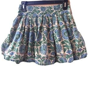 Sgt Fletcher Short Floral Skirt Blue SIZE L (BE)